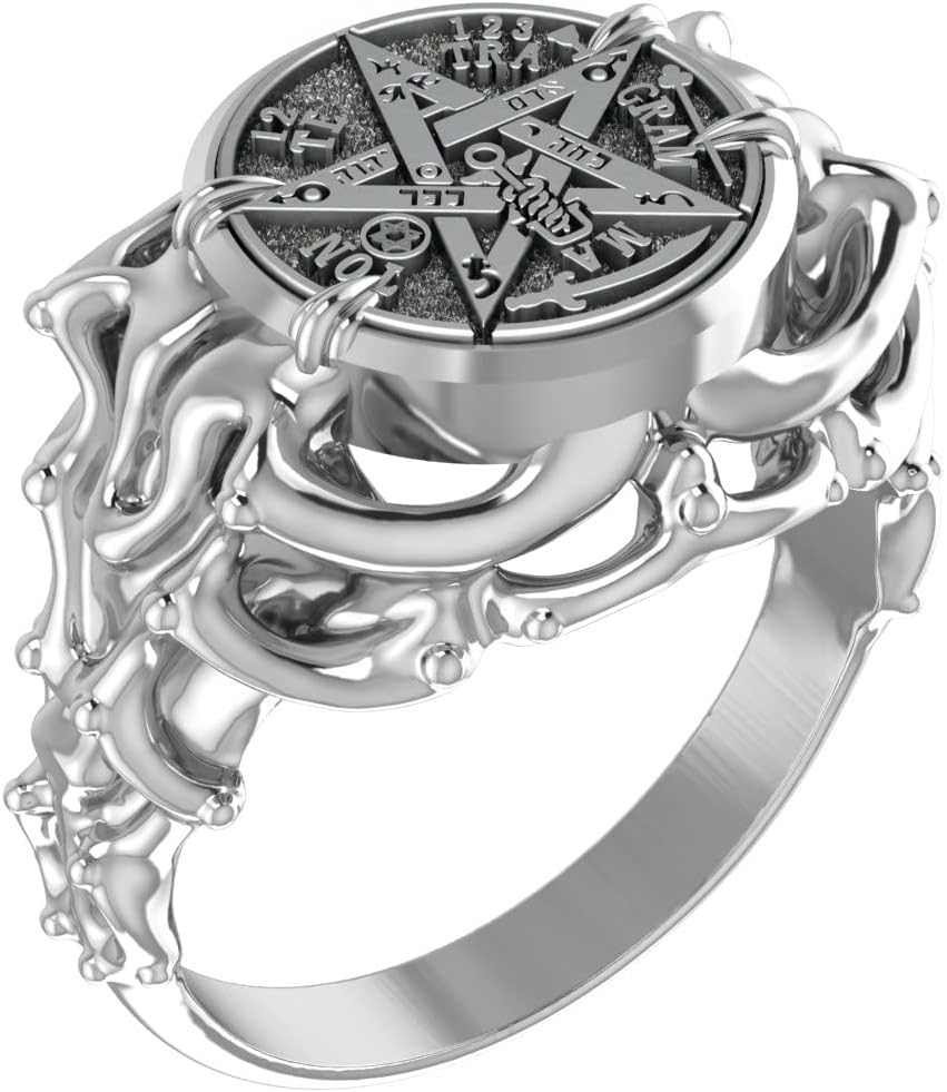 Seal of Solomon Tetragrammaton Ring Women Jewelry 925 Sterling Silver R-428