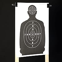Vista 3 de Juvale Shooting Targets Paper Silhouette Style - 17 x 25 in, Black & White, 50 Count - Paper Targets for Shooting Range & Airsoft, BB & Pellet Gun