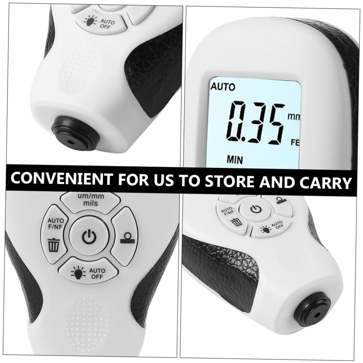 OUNONA 2pcs Portable Digital Thickness Gauge for Automotive Paint Coating Measurement Accurate LCD Tester for Car Paint Testing Lightweight Design for Control and Convenience