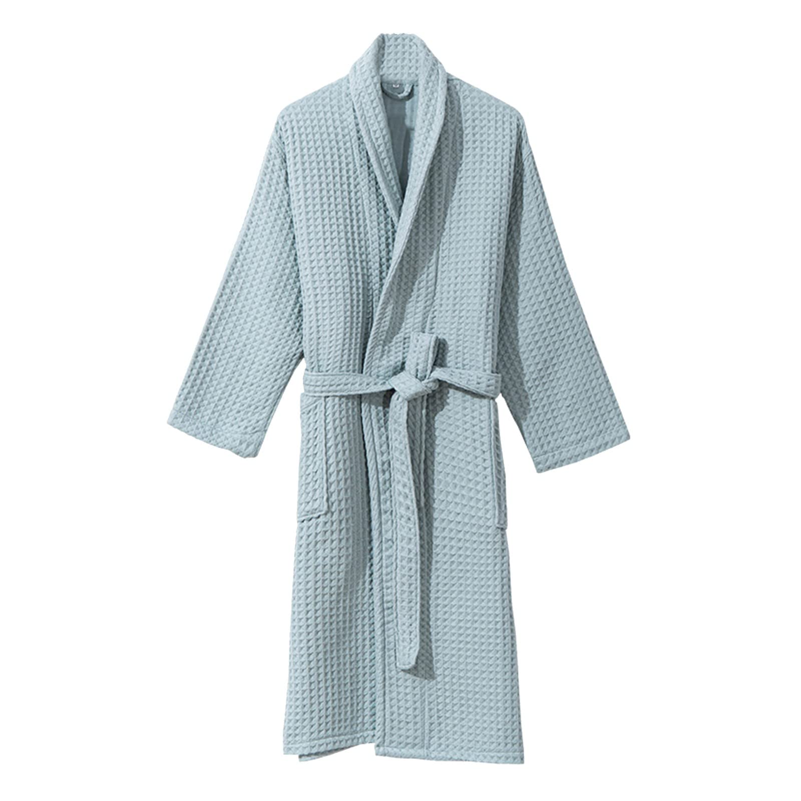 Albornoz para mujer, mullido, de pique, kimono suave, ligero, bata de sauna, ropa de dormir, cómoda bata de baño con cinturón, bata de baño para mujer