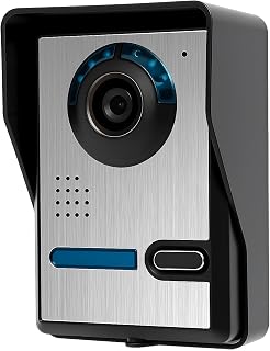 Video Doorbell with Camera LCD Screen Video Doorbell Wireless Intercom for Home and Office with Night Vision and Infrared, Weatherproof Easy Installation for Family
