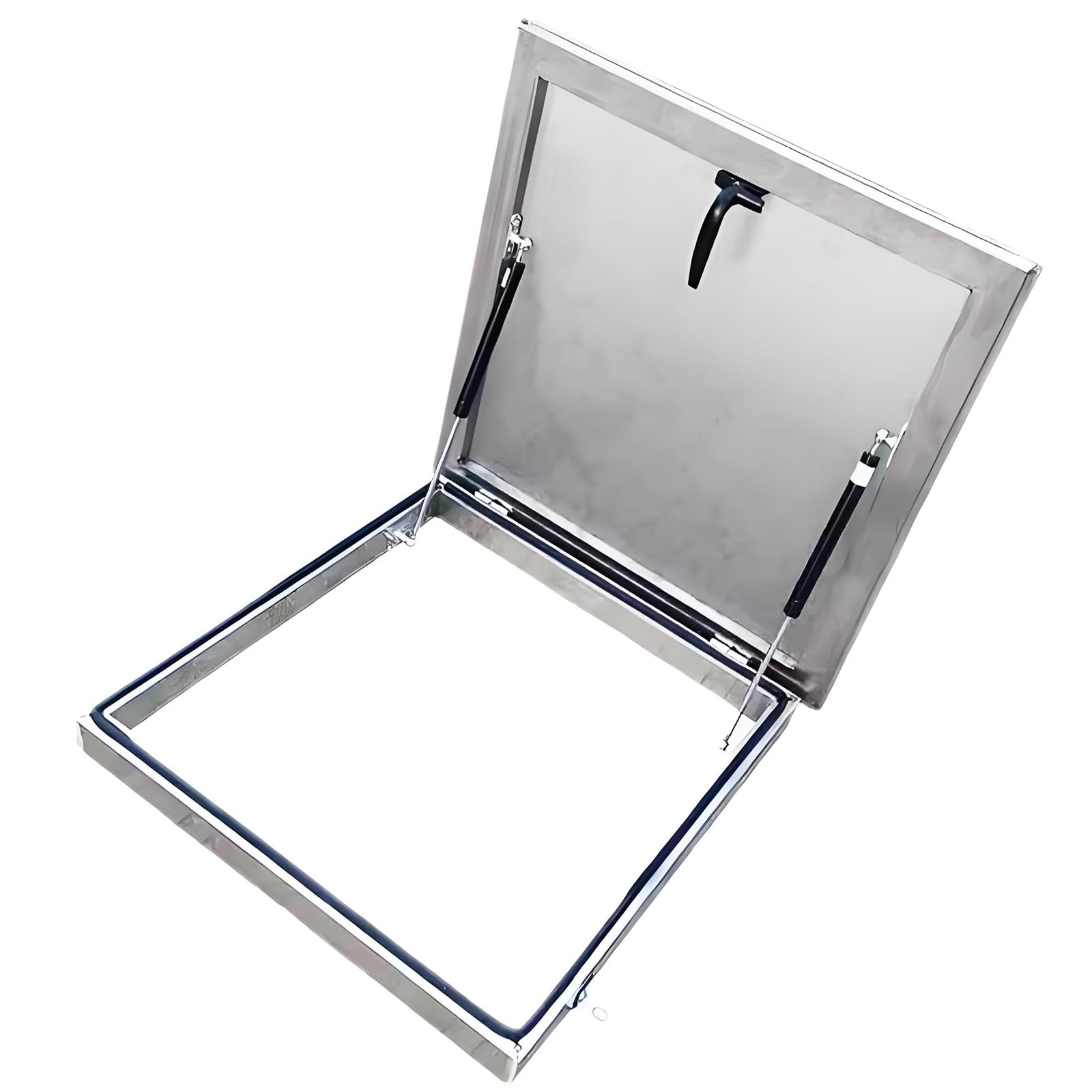 Tragaluz para techo de acero inoxidable y compuerta de ático con cierre seguro de 29.5x29.5 pulgadas