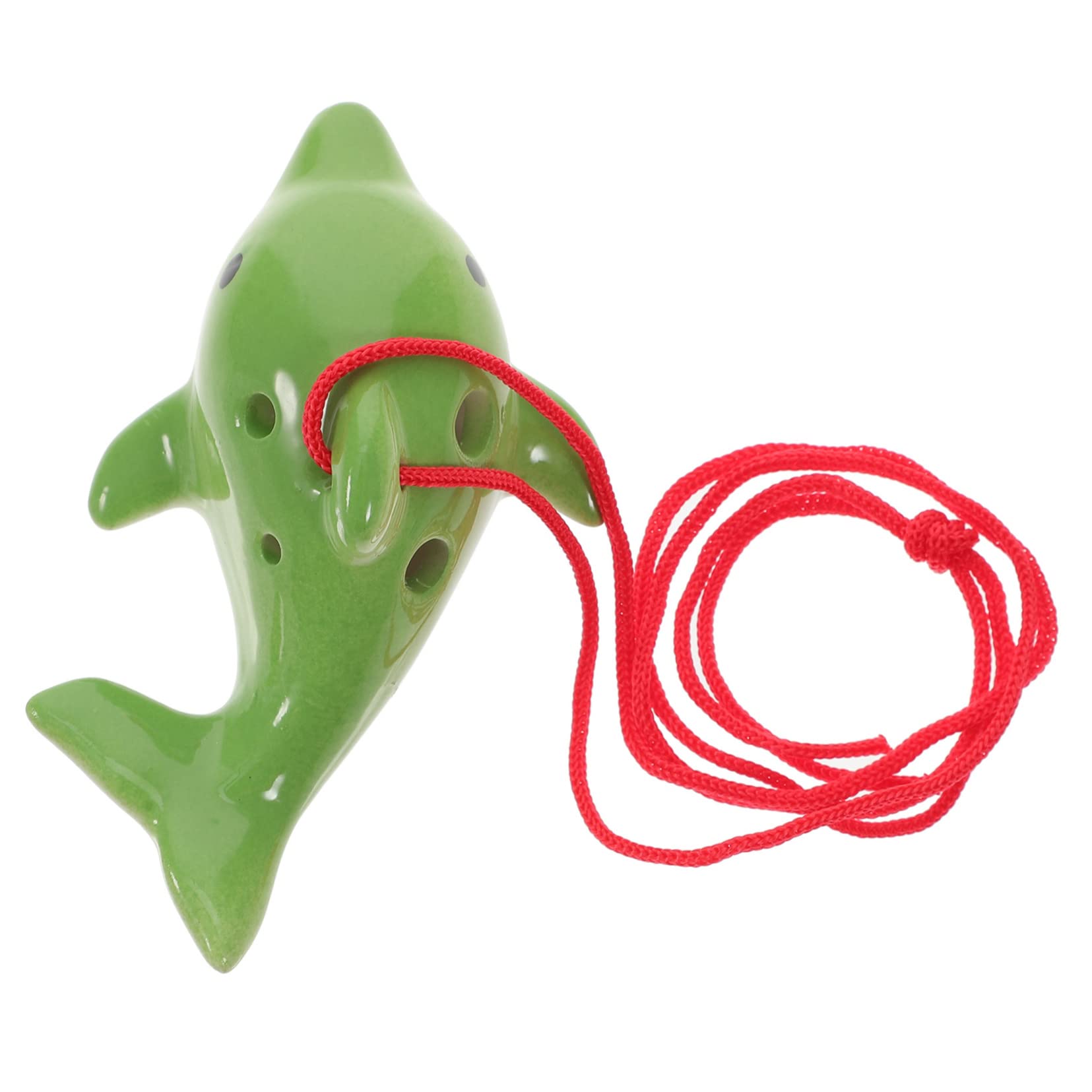 ERINGOGO 6-hole Dolphin Ocarina Beginner's Ceramic Musical Instrument Practice Wind Instrument Random