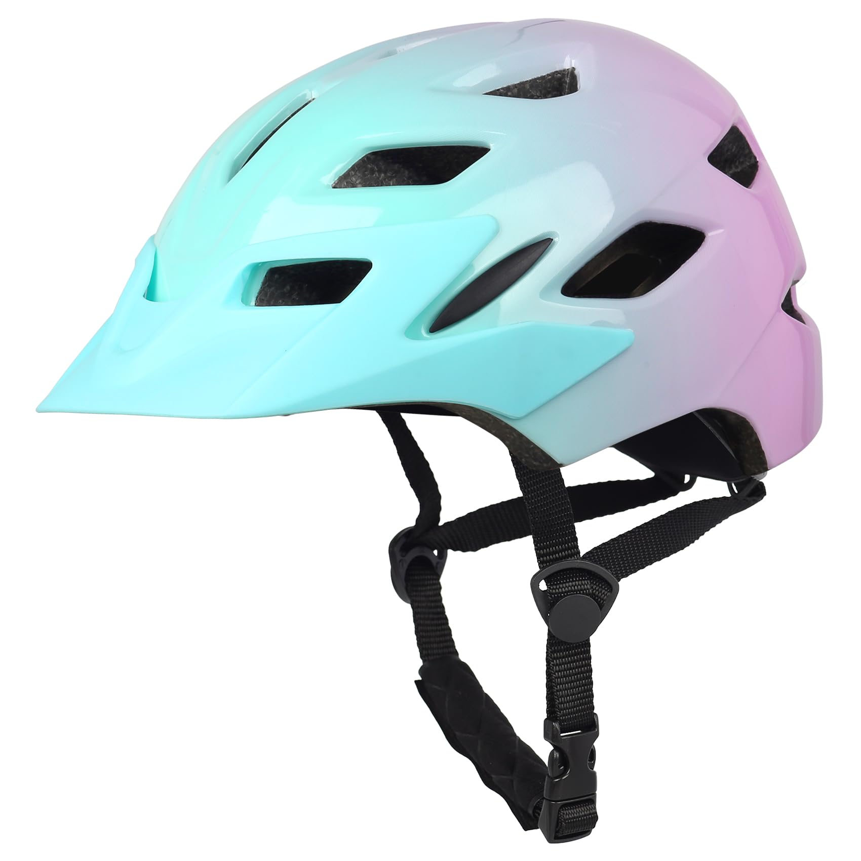 Bavilk Kids Bike Helmet Child Youth Adjustable Multi-Sport Bicycle Cycling Scooter LED Light Detachable Visor Girls Boys