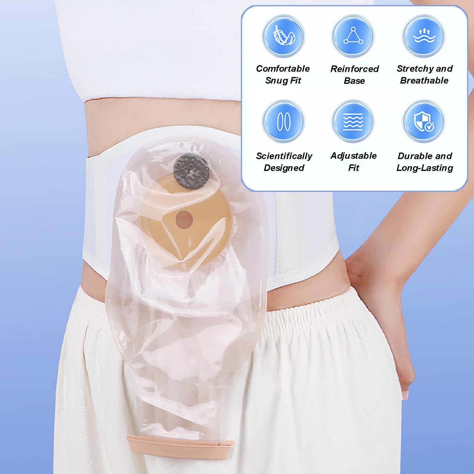 Stoma Gürtel, Stomabandage für Ileostomie, Urostomie und Kolostomie