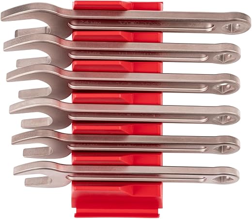 TEKTON Service Wrench Set with Modular Organizers, 6-Piece (19-24 mm) | WSE95200 | Made in USA