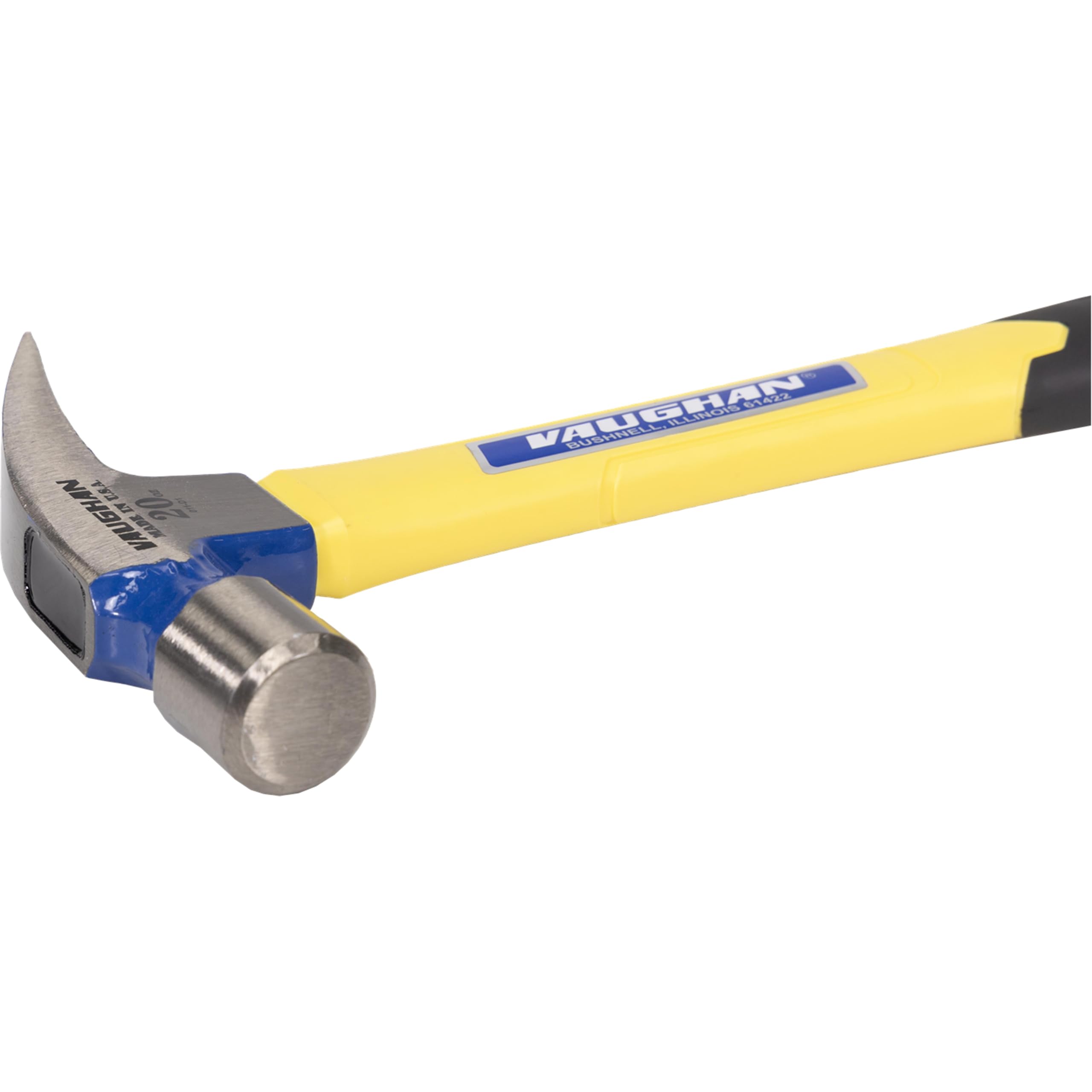 Vaughan y Bushnell FS999L 999 oreja recta de fibra de vidrio mango martillo con boca lisa, 40,6 cm Longitud