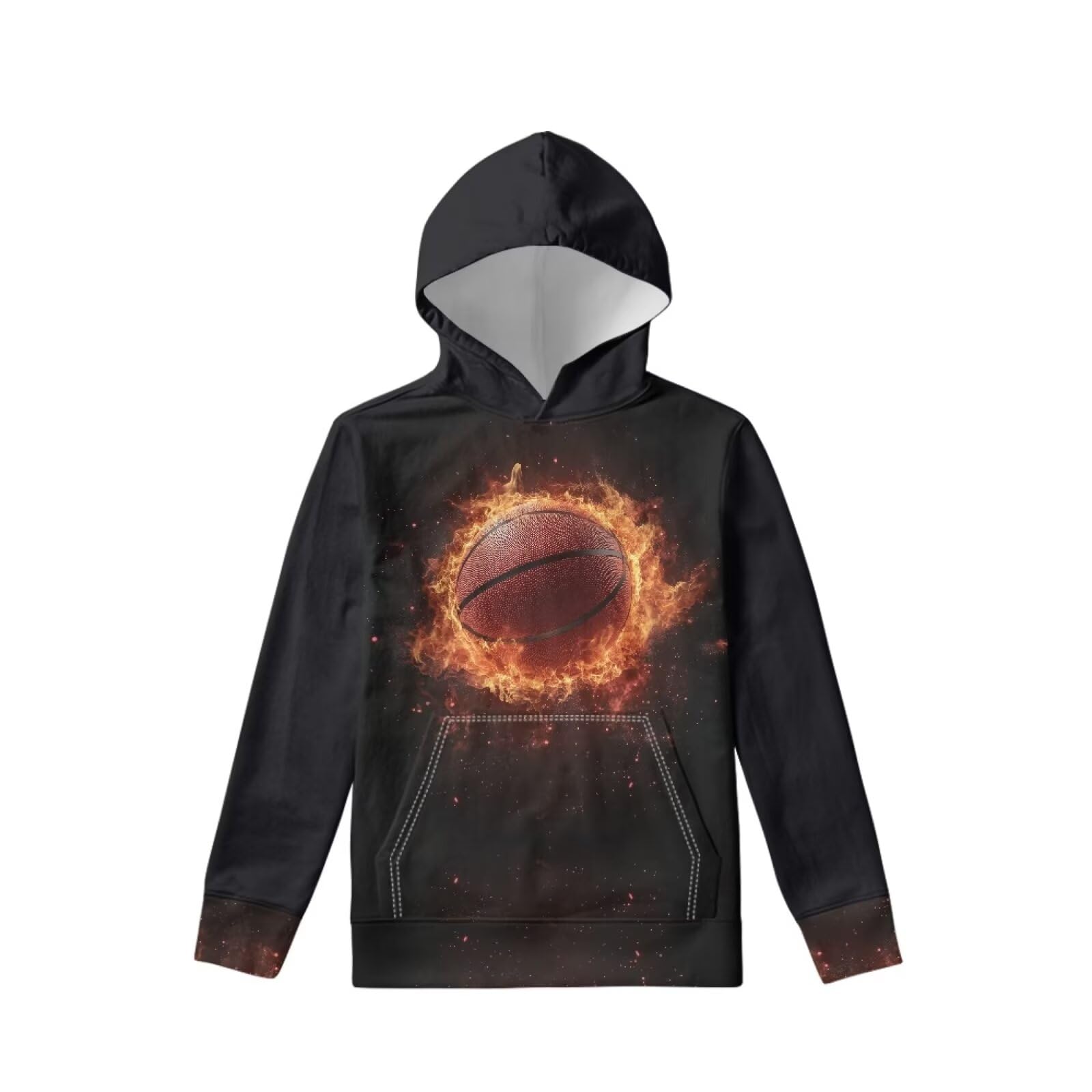 Coloranimal Girls Boys Sports Casual Long Sleeve Sweatshirts Hoodies with Front Pocket Sweater Tops Age 6-16year