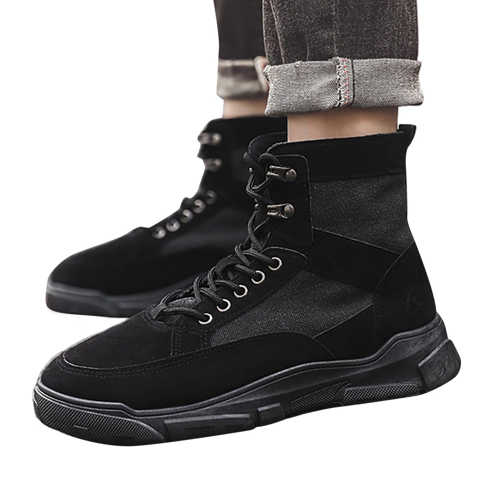 Générique Botte Militaire Homme Militaire Montantes Chaussures Securité avec Coque Botte en Plein Air Basket Running Chaussure Confort Moto Boots Randonnée Rangers Combat Bottes