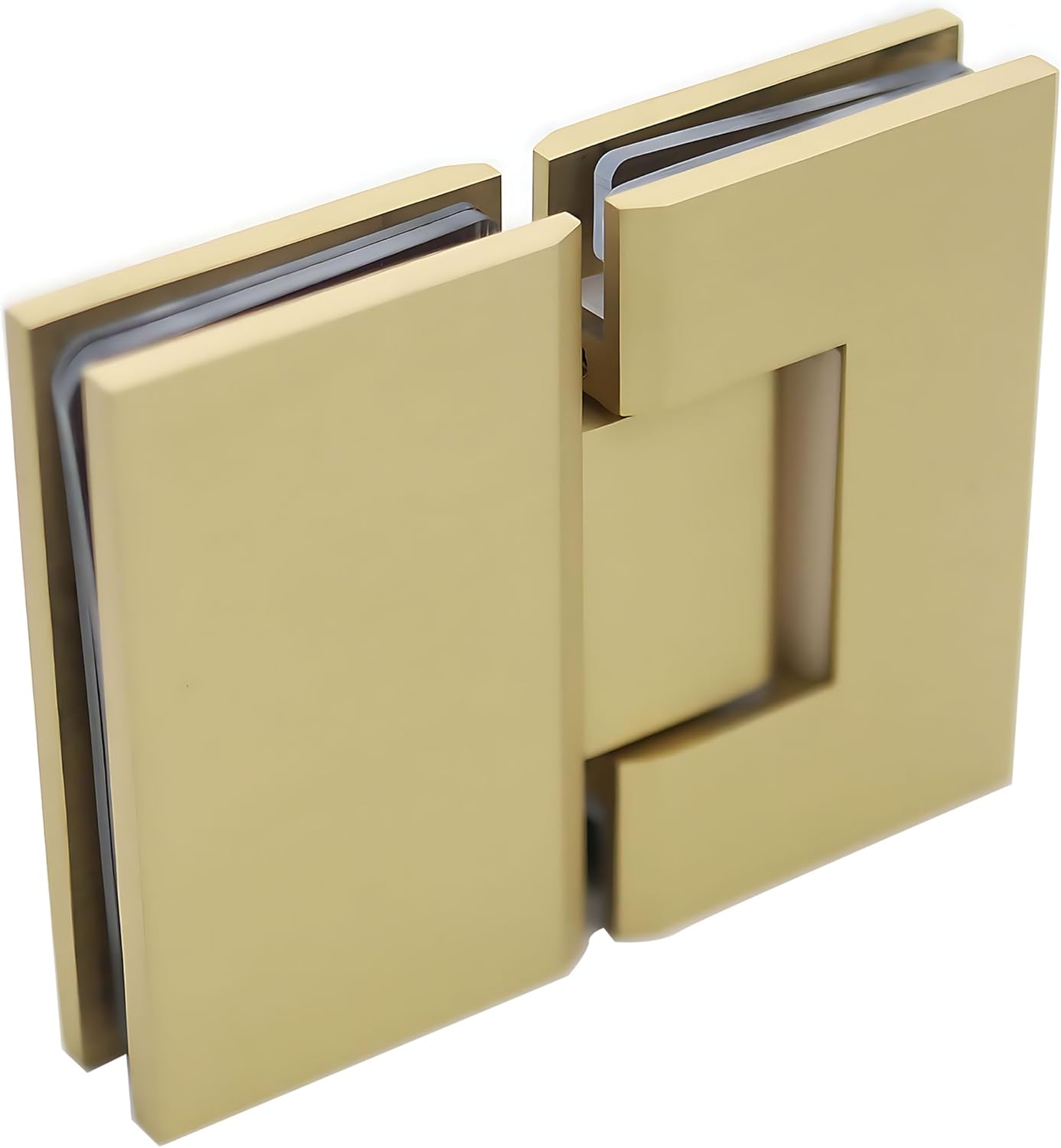 Shower Door Hinges, 180 Degree Glass Door Hinges, Heavy-Duty Brass Shower Door Replacement Parts for 5/16"-1/2" (8-12mm) Glass Thick, Chrome
