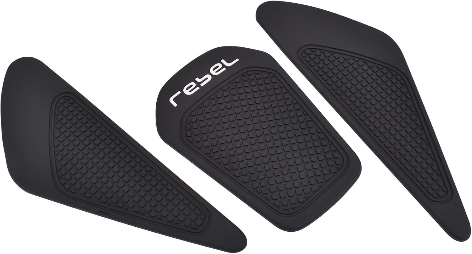 Motorcycle Tank Protector Tank Pad,Non-Slip Fuel Tank Sticker Kit Rubber Protective Pads fit for Ho&n&da Rebel CMX 250 CMX 300 CMX 500 Parts 2017-2025 (A Style)