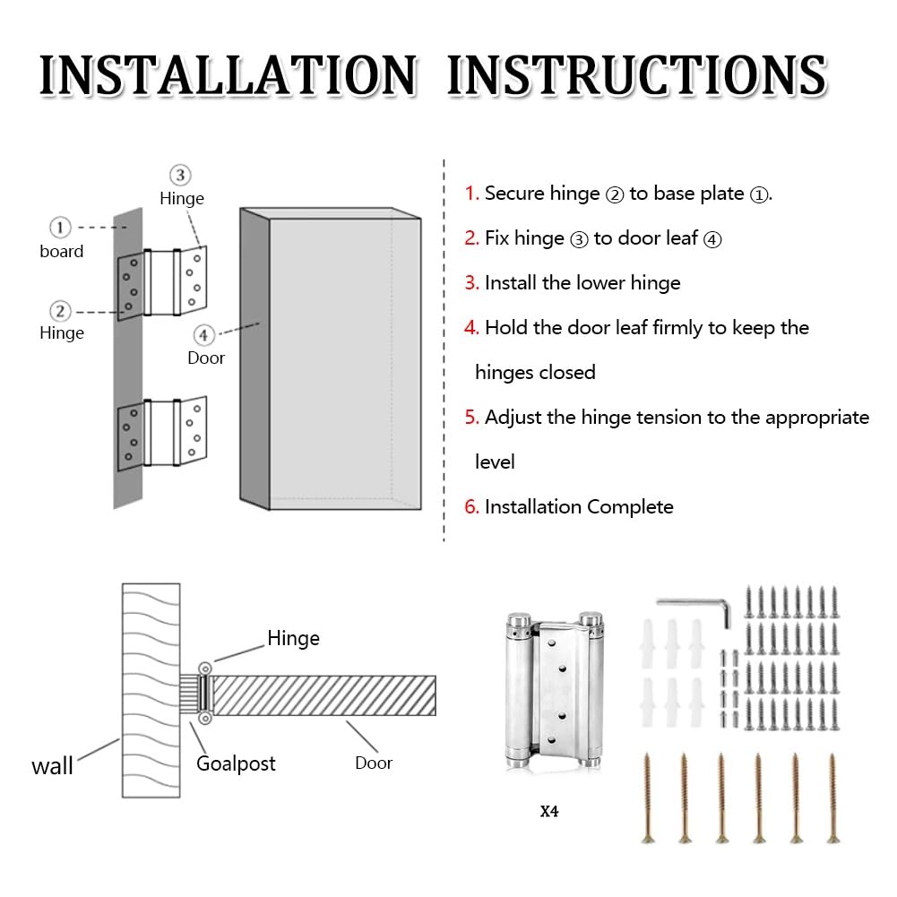 Porte oscillanti di legno solido con la funzione di chiusura automatica per gli ingressi di Antivari, portico e contatore