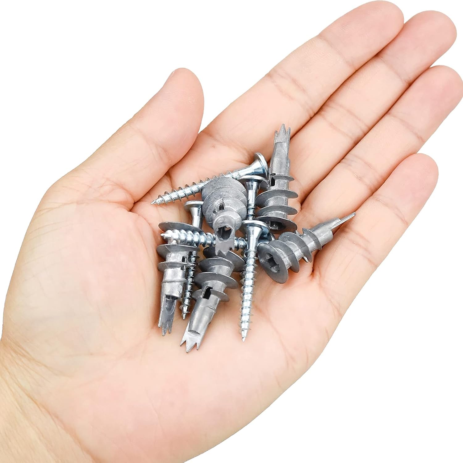 20 Pieces SelfDrill Plasterboard Fixings, Heavy Duty Metal Zinc Self