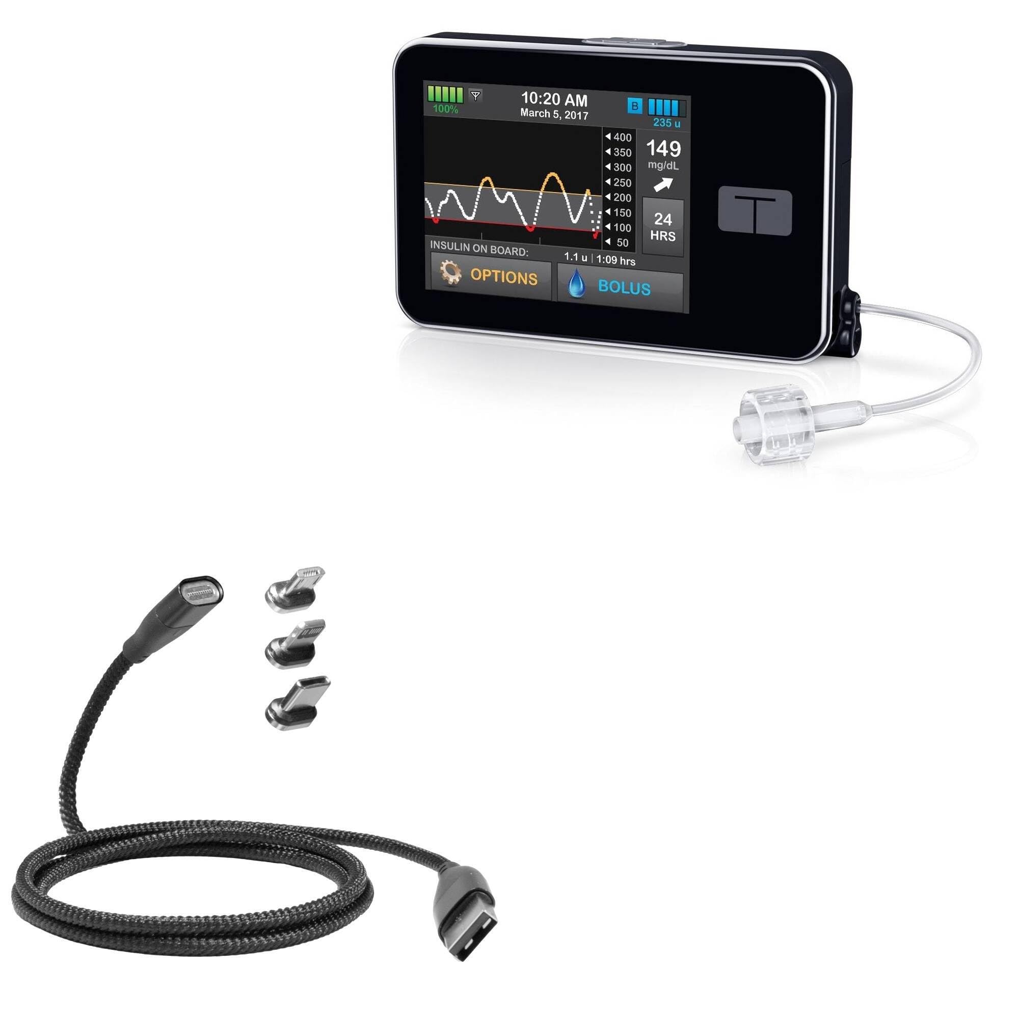 Amazon.com: BoxWave Cable Compatible with Tandem t:Slim X2 Insulin