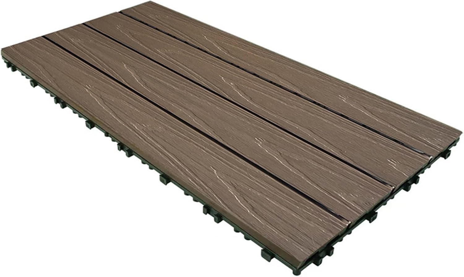XAZLBIW Long Solid Acacia Wood Interlocking Deck Tiles, Indoor Outdoor Waterproof Hardwood Flooring for Pathway, Poolside, Backyard & Patio A1 11pcs