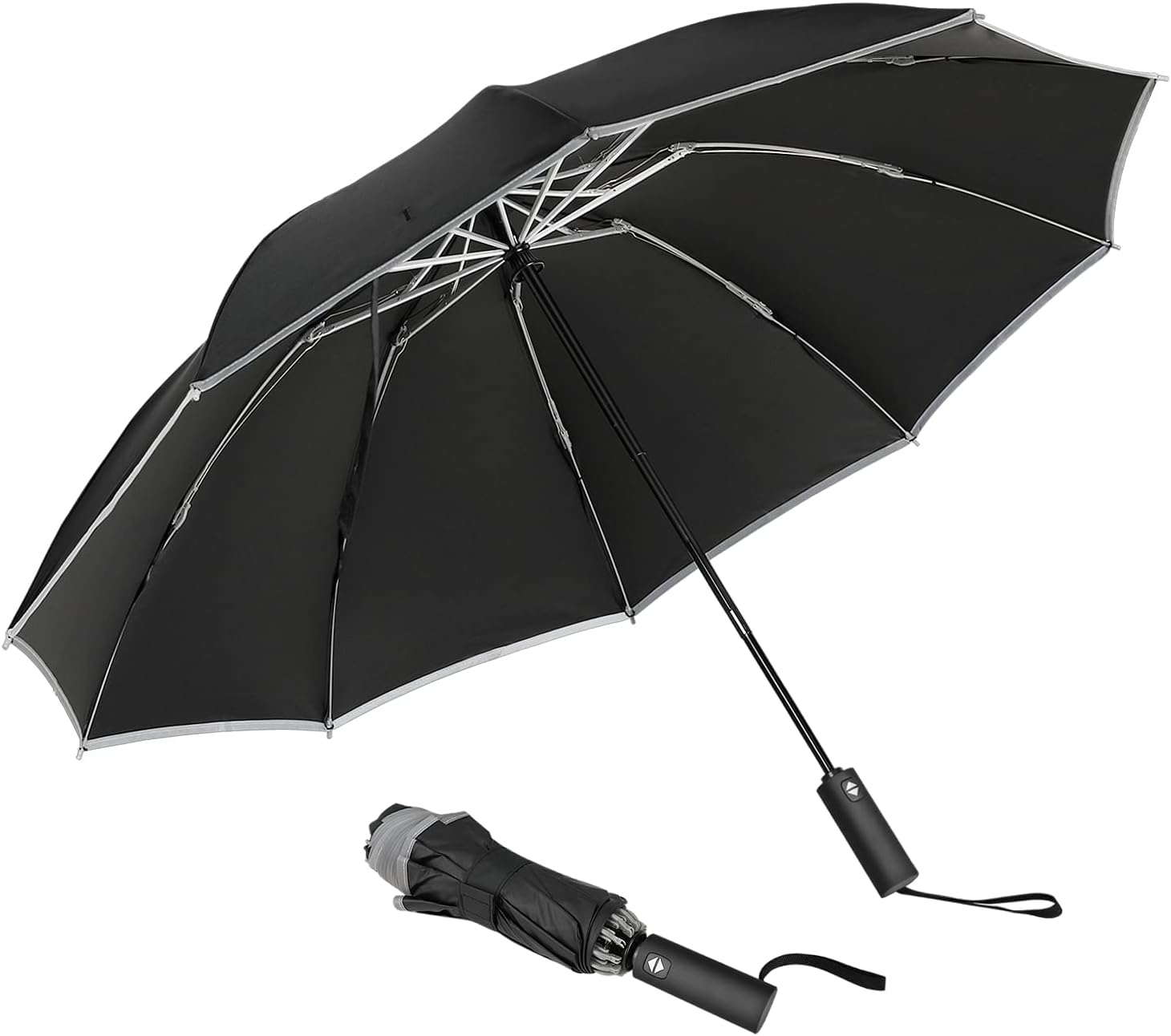 MoKo Travel Umbrella, 10 Ribs Folding Automatic Umbrella, Windproof