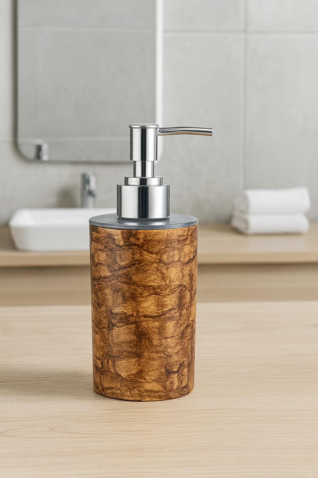 Bigining™ Liquid Soap Dispenser|Sanitizer Dispenser, Lotion, Shampoo Dispenser | Handwash Bottle for Kitchen | Soap Dispenser for Wash Basin | 300 MLL ((Brown, Pack of 1)