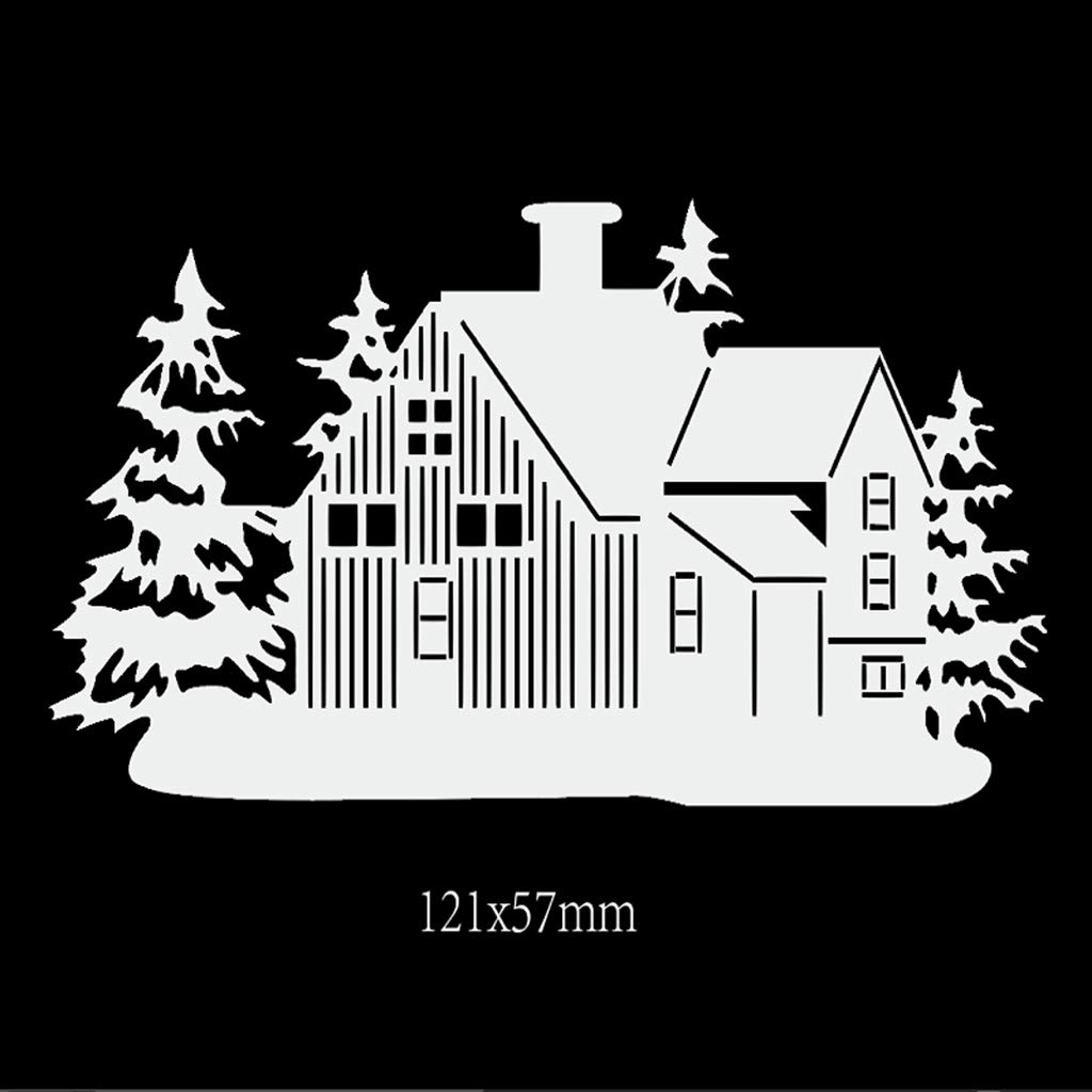 HINAA Stanzform Für Kartenherstellung – Gepunktet, Metall, DIY Handwerk, Scrapbooking, Weihnachtsblasen, 15.1x5.3 Cm