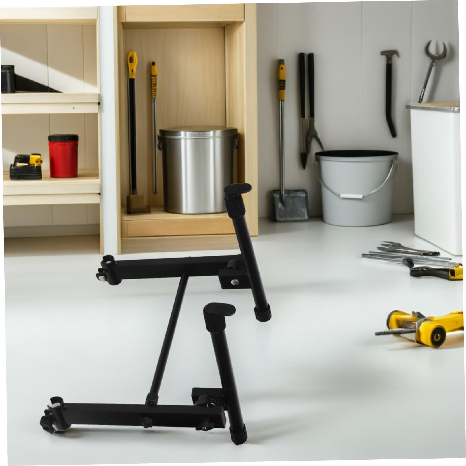 CALLARON Supporto per Tastiera Musicale a 2 Livelli in Metallo Nero Regolabile Ergonomico Struttura Doppio Tubo, Antiscivolo e Stabile per Synth e Pianoforti Elettrici