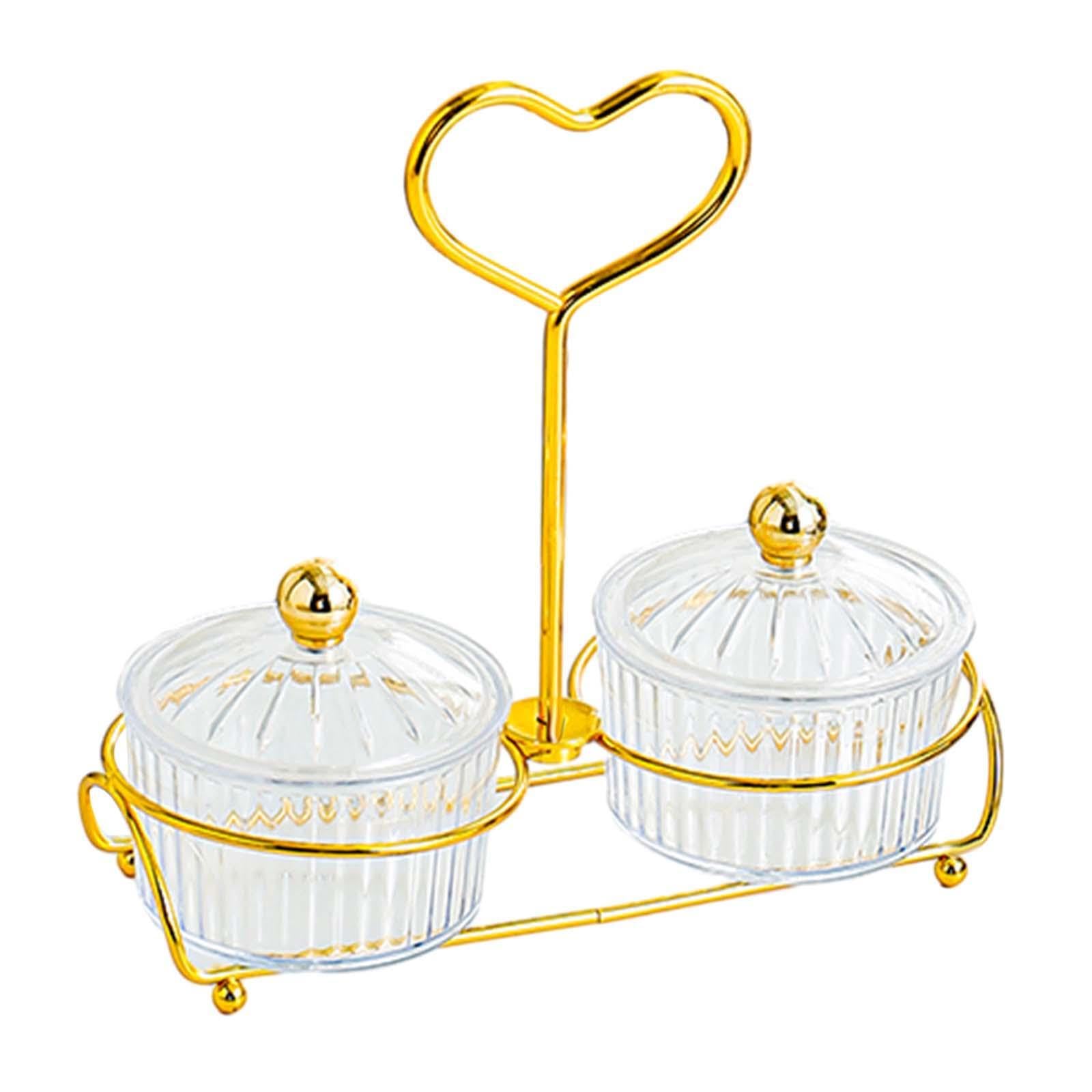 YIXANNX Condiment Tray Party Serving Dish Storing Snacks Desserts Fruits At Home Gatherings Can Be Placed Separately To Avoid Mixing Fruit Dessert Snacks, Clear, 2 Bowls