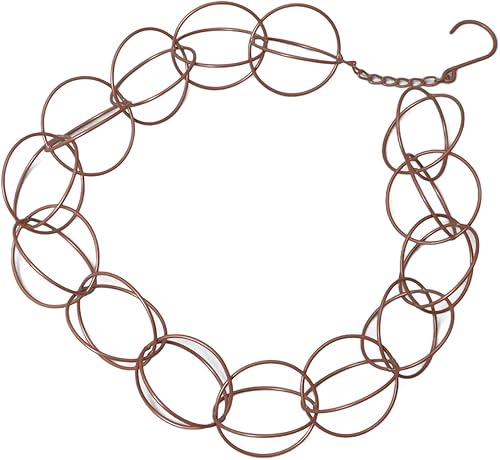 Miniatura 7 de Viento redondo, a prueba de óxido, cadena de lluvia de metal, función de drenaje, decorativa para patio para canaletas