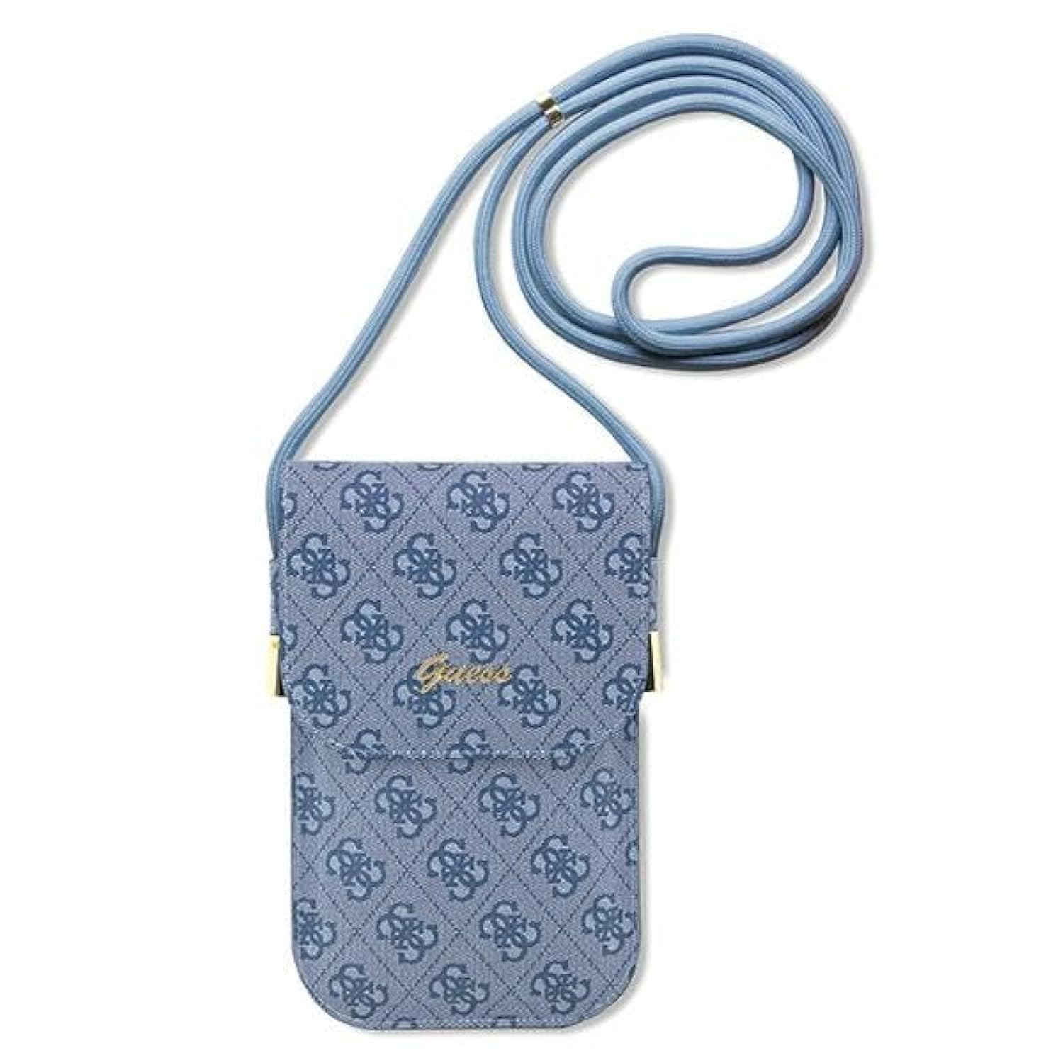 GUESS Étui GUOWBP4SNSB bleu 4G Metal Script Logo