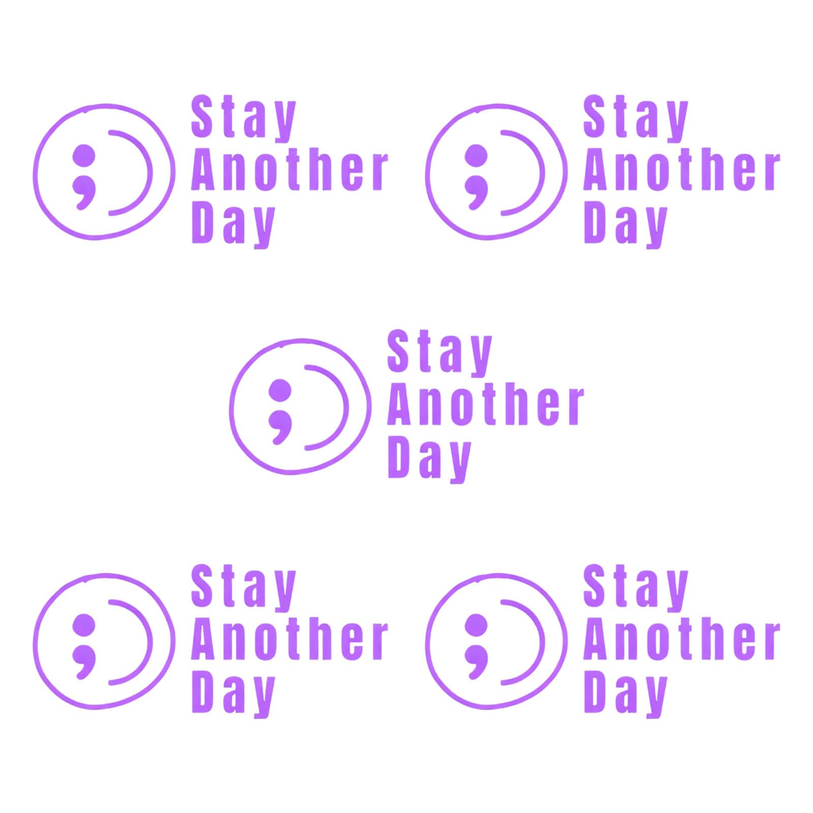 Unique Stay Another Day Car Decal Mental Health Awareness Car Stickers with Strong Adhesive Backing Easy to Use Stay Another Day Stickers