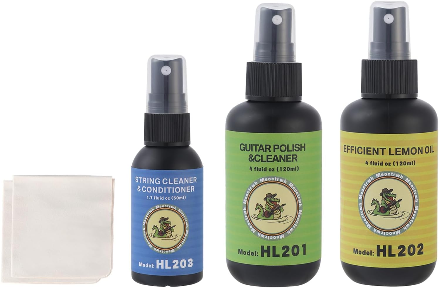 Guitar Fretboard Lemon Oil, Body Polish, String Cleaner, Polish Cloth, Guitar Care Kit