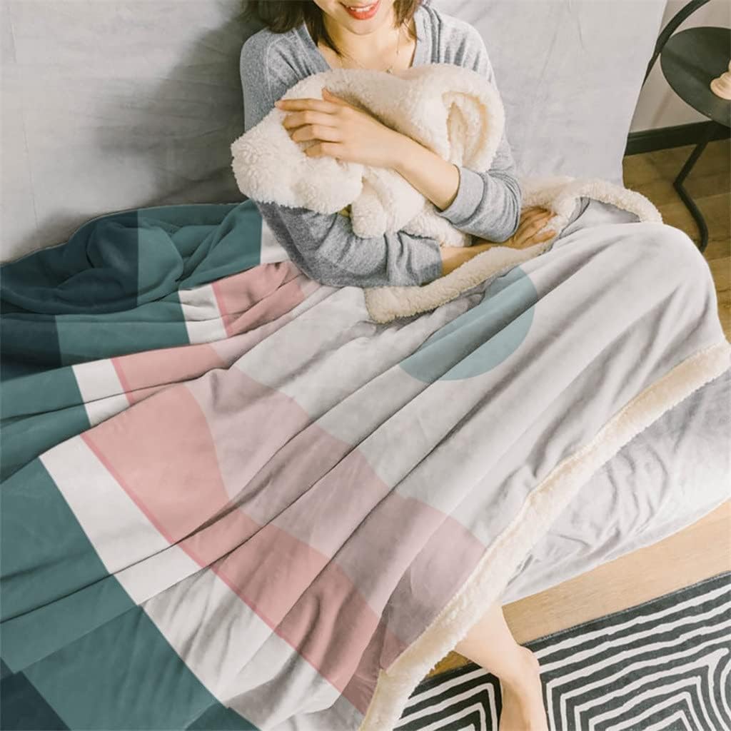 Art Sherpa Blanket Velvet Flannel Bedspreads Office Nap Throw Sofa Cover Bedding