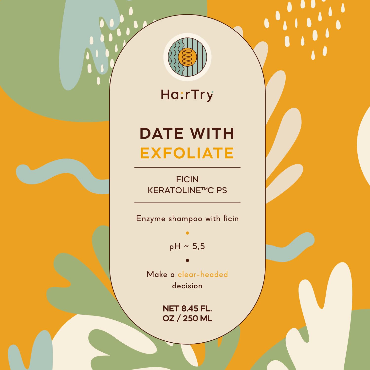 Date With Exfoliate – Multi-Function Enzymatic Exfoliating Shampoo with Ficin – For Deep Cleansing & Refreshing of the Scalp – Net 8.45 Fl. Oz/ 250 ml