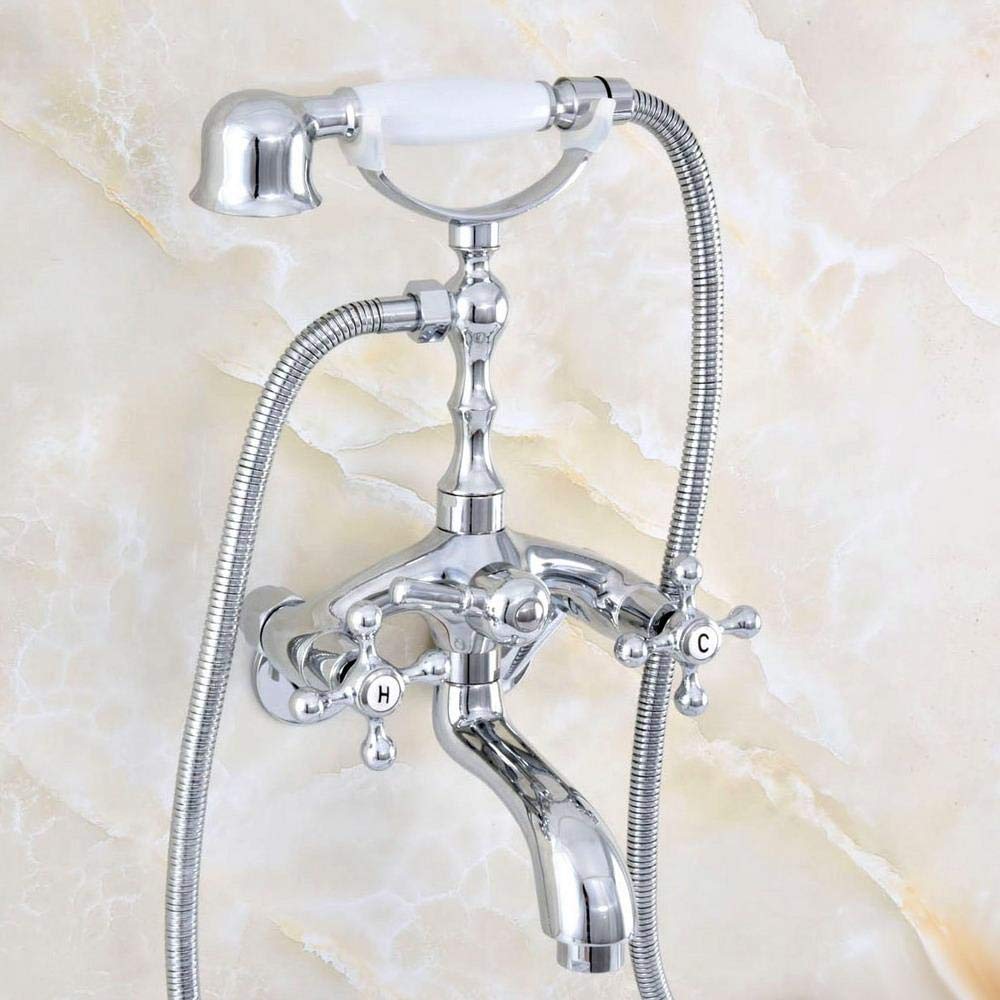 Robinet chrome poli baignoire au design rétro chic et finitions miroir éclatantes