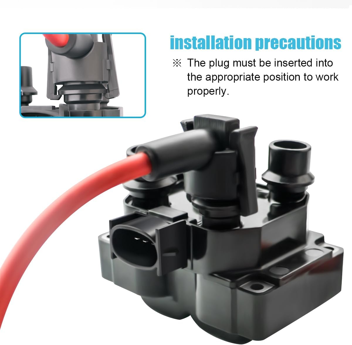 MAS Set of 2 Ignition Coil Pack FD487 & 8pcs Iridium Spark Plugs SP432 & Wires Set Compatible with Ford Mercury Lincoln Town Car F150 Expedition Crown Victoria 4.6L V8 Replacement for DG530 DG523