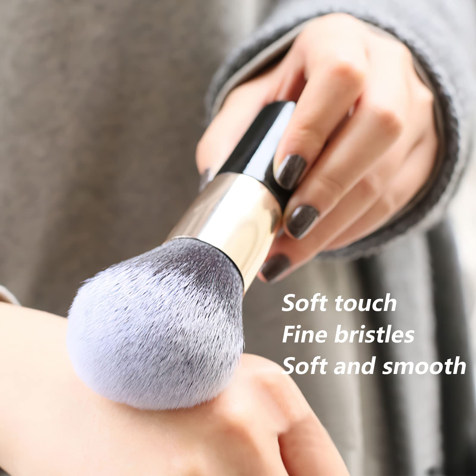 Powder Makeup Brush, Blusher Brush Large Powder for Loose or Pressed Setting Single Face Makeup Foundation - Image 4