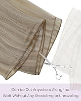 Vista 59 de LaaVoo Extensiones de cabello humano real para coser, extensiones de cabello humano de doble trama, color negro azabache, 18 pulgadas, 3.53 onzas