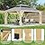 Klysiora 12' x 16' Patio Gazebo Wooden Gazebo with Solid Spruce Frame and Aluminum Double Roof Suitable for Gardens, Patios, Lawns, and Parties Curtains and Netting Included!