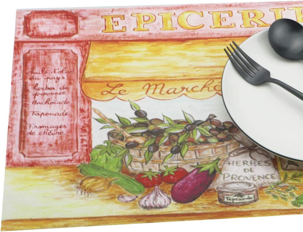 Blасk Frіdау - 40% оƒƒ puzhler Table Setting Placemats for Holiday Dinner, Friends & Family Gathering, Festivities, Cocktail Parties, Home Décor, Woven Tapestry 12 X 18 Inches - Set of 6