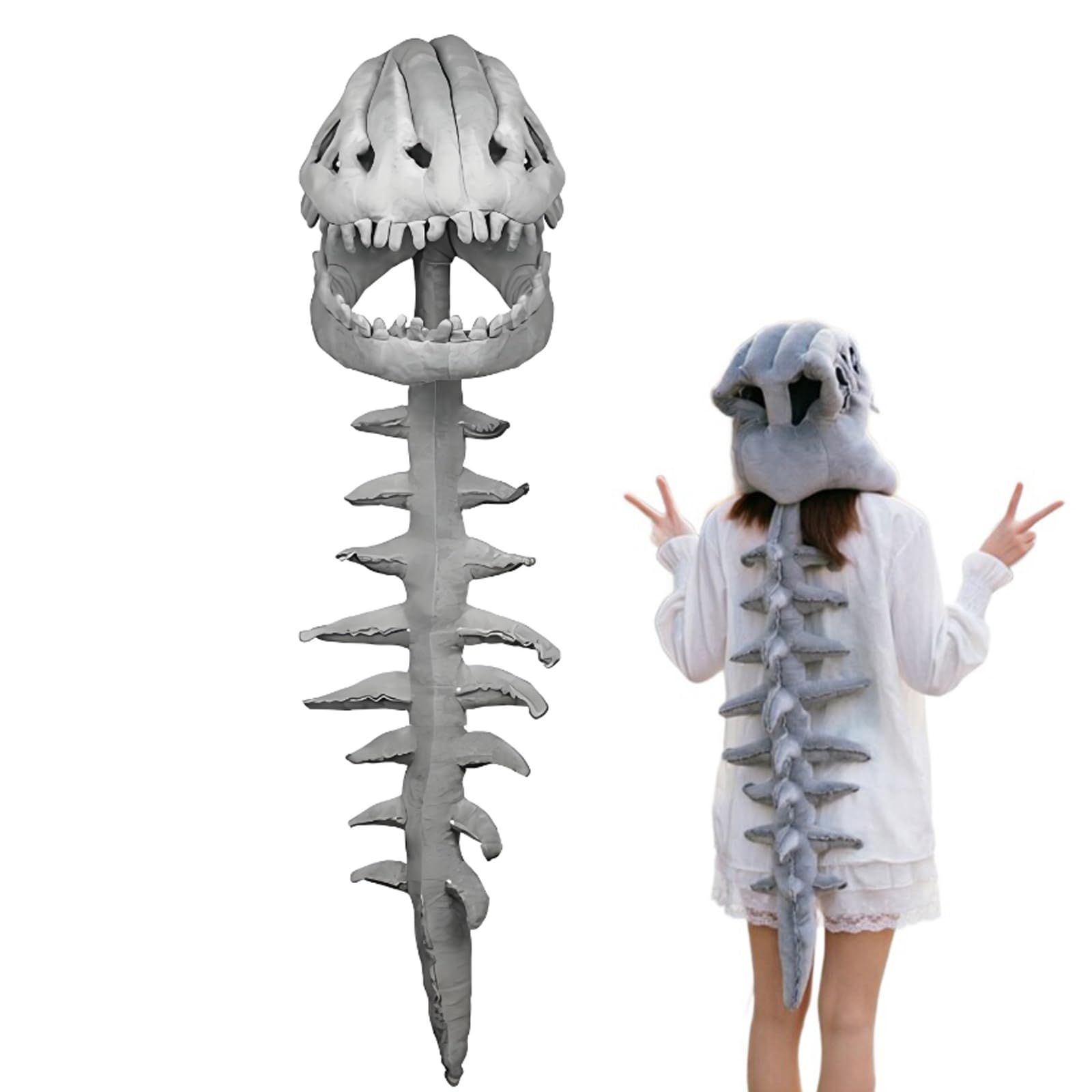 GYTFOG Dinosaur Skeleton Costume, Realistic Spinosaurus Outfit for Kids