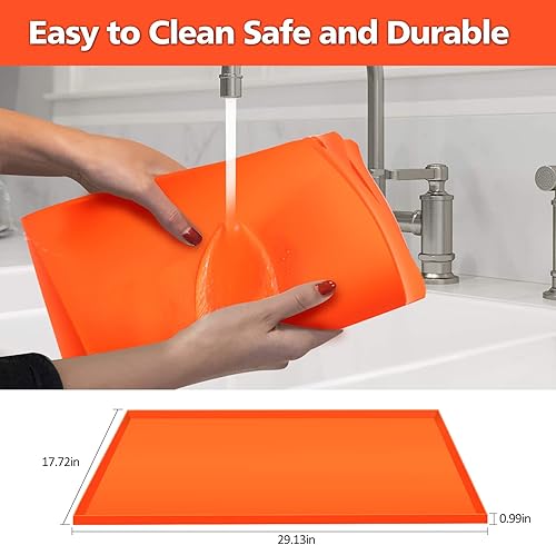 Miniatura 4 de MOFEEZ Alfombrilla de silicona para parrilla Blackstone de 28 pulgadas, resistente de grado alimenticio, protege de roedores, insectos, desechos y