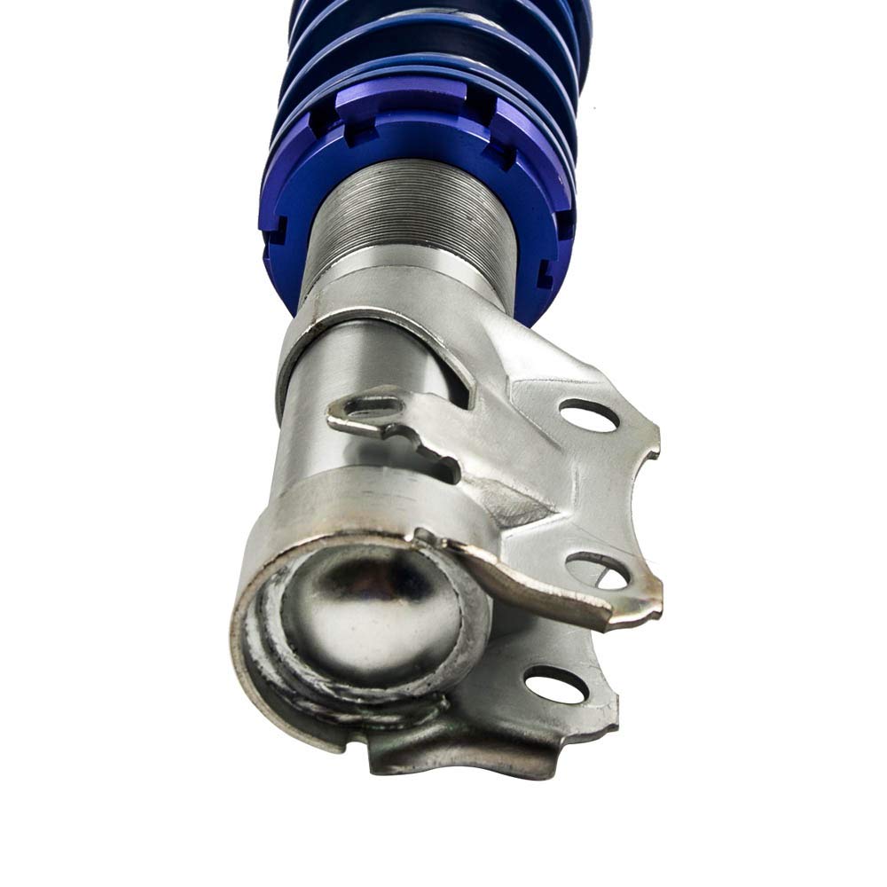 maXpeedingrods Kit de Combinés Filetés Ressorts Amortisseurs Suspension pour VW/Corrado/Golf MK2 MK3 pour Jetta II ; Hauteur Réglable - Bleu