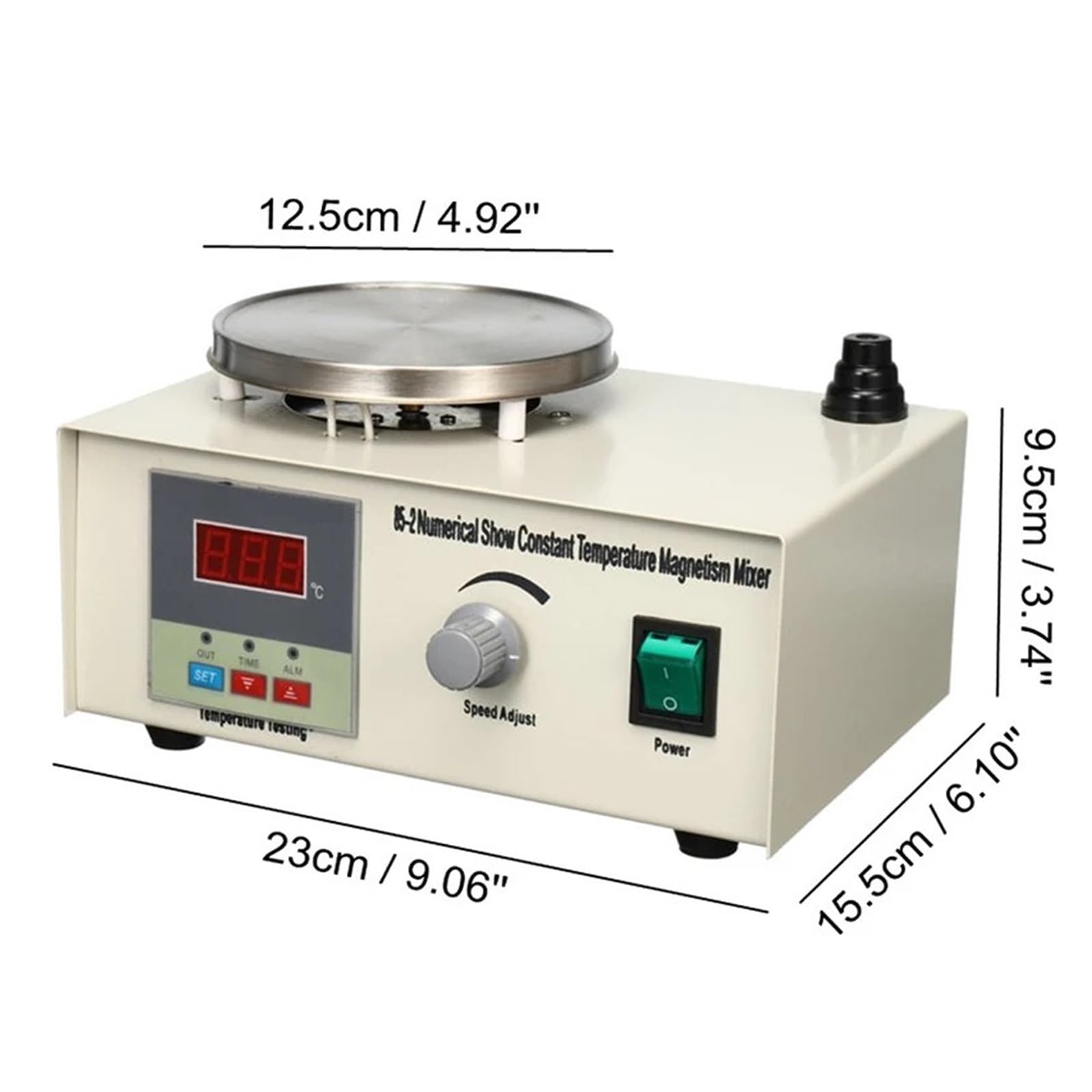 Mezclador De Control Dual Calefacción Laboratorio Agitador Magnético Placa Caliente Sin Ruido Pantalla LED Temperatura 300W Remueve Bien
