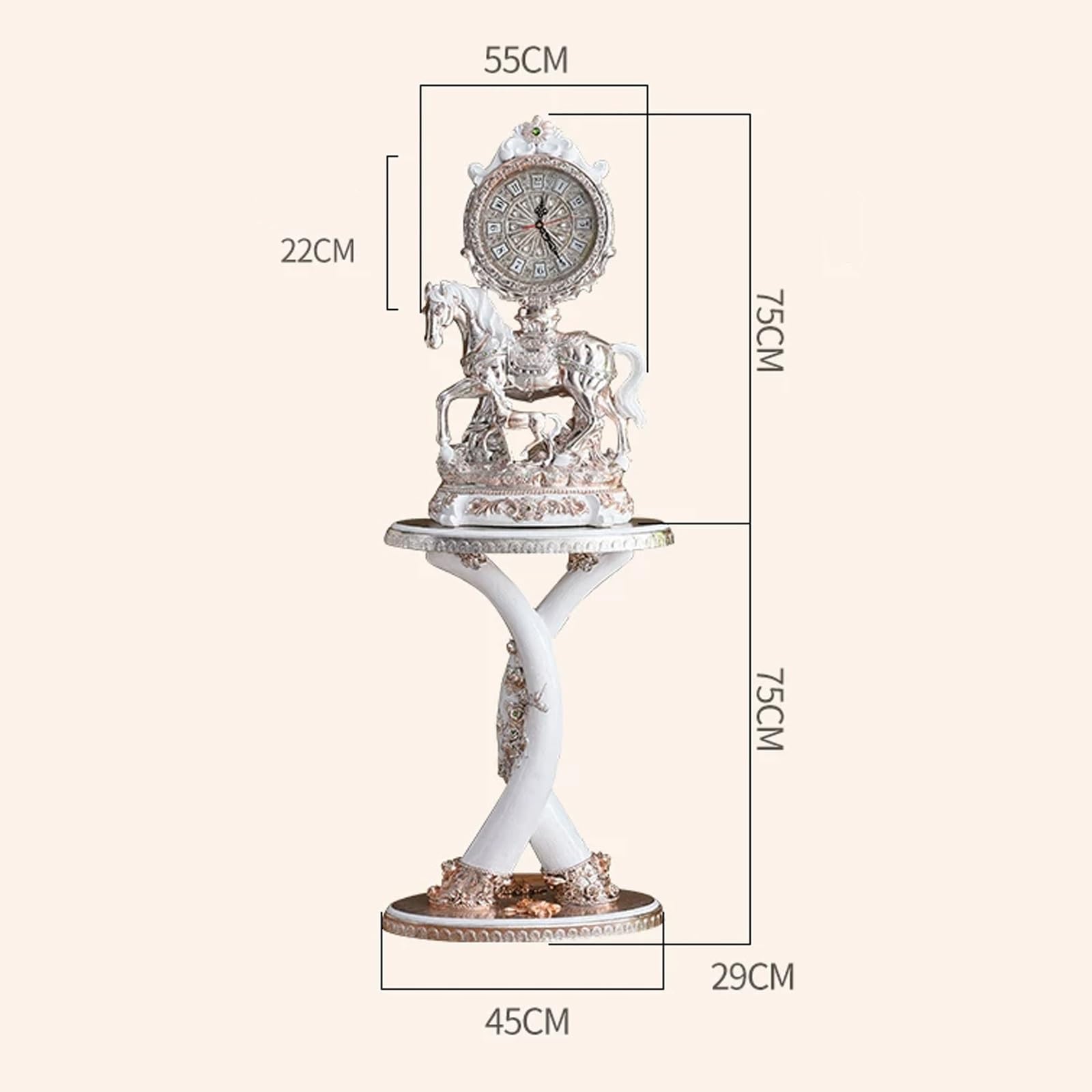 Decorativo Reloj de pie cuarzo silencioso decorativo para la oficina