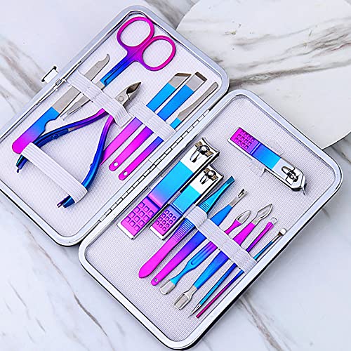 Manucure set en acier inoxydable avec 15 outils de haute précision