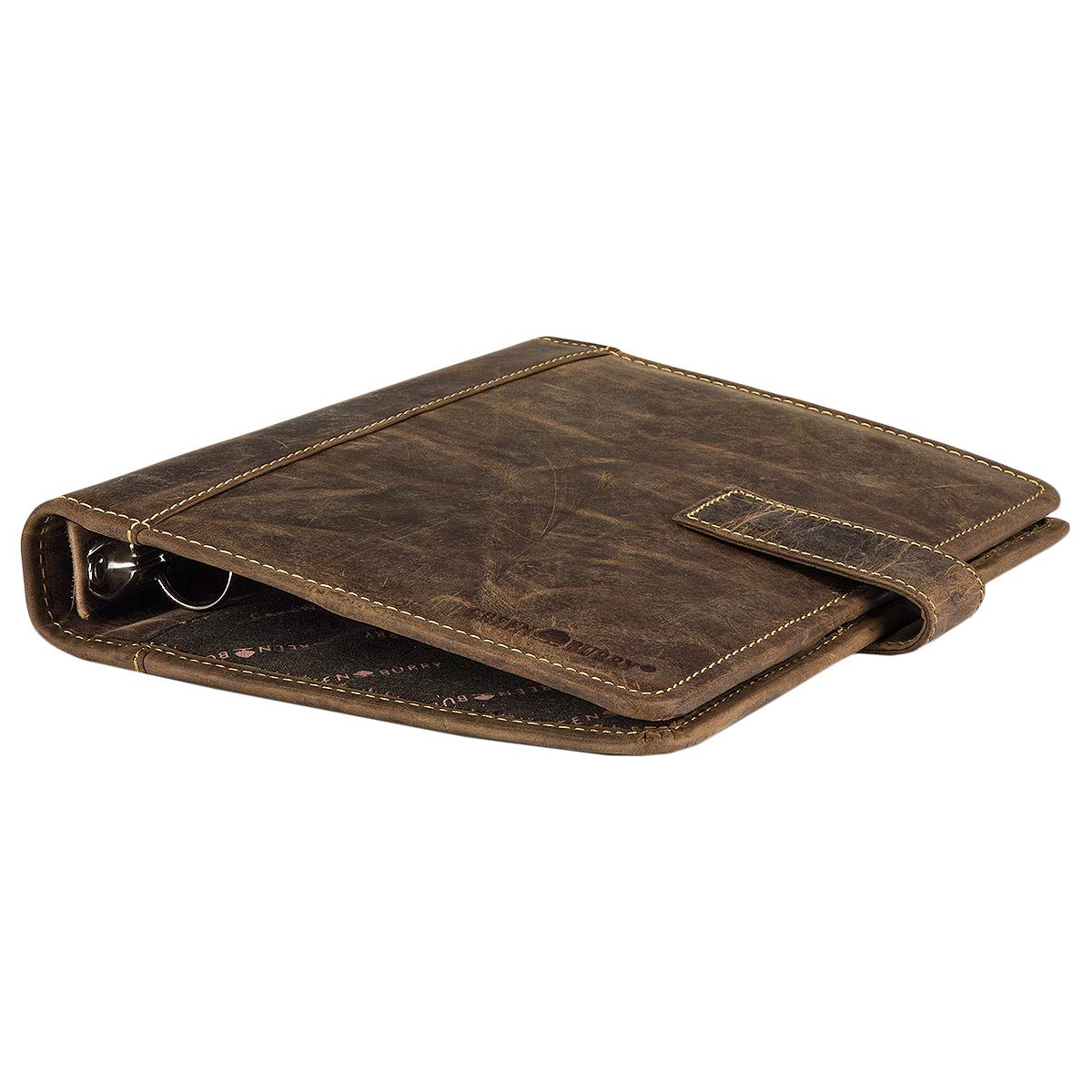 Greenburry Vintage Terminkalender-Leder-Terminplaner A5 braun | 25x20x6cm