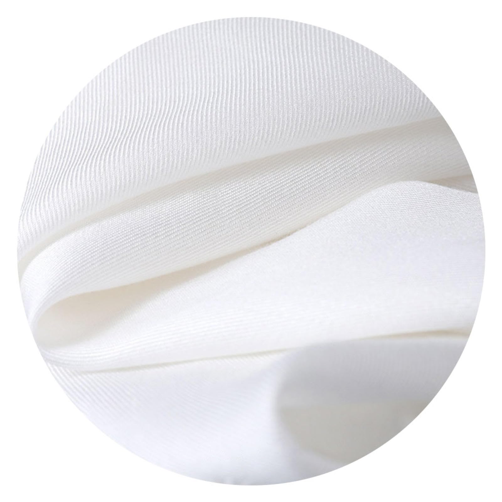 DTREEL Tessuto Twill di Cotone Artificiale Bianco Solido Venduto al Metro, Larghezza 145 cm/57 Pollici, S60*60 140 * 65, Tessuto per Camicie e Pantaloni Eleganti, Tessuto di Base Stampato,PD06-6m