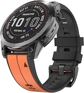 MYSNBKN Compatible with Garmin Fenix 5 Watch Band, 22mm Soft Silicone Bands for Fenix 5/Fenix 5 Plus/Fenix 6/Fenix 6 Pro/Fenix 7/Forerunner 935/Forerunner 945/Approach S60/ Quatix 5