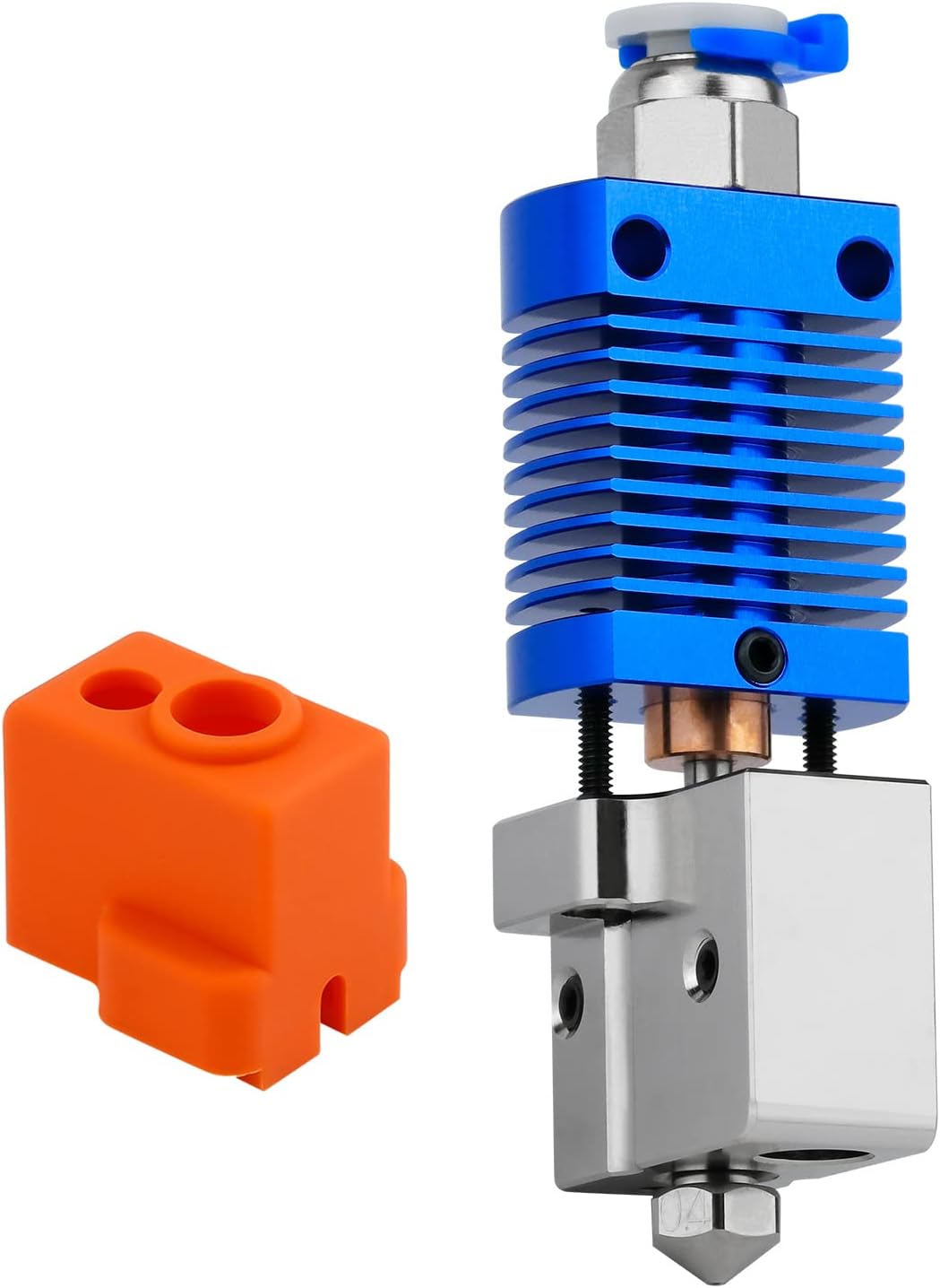 POLISI3D Upgrade All Metal Ender 3 Volcano Hotend High Flow High Speed, Bimetal Heatbreak Plated Copper Heater Block Non-Stick Nozzle for Ender 3 V2 Pro Ender 5 CR10 S4 S5 3D Printer