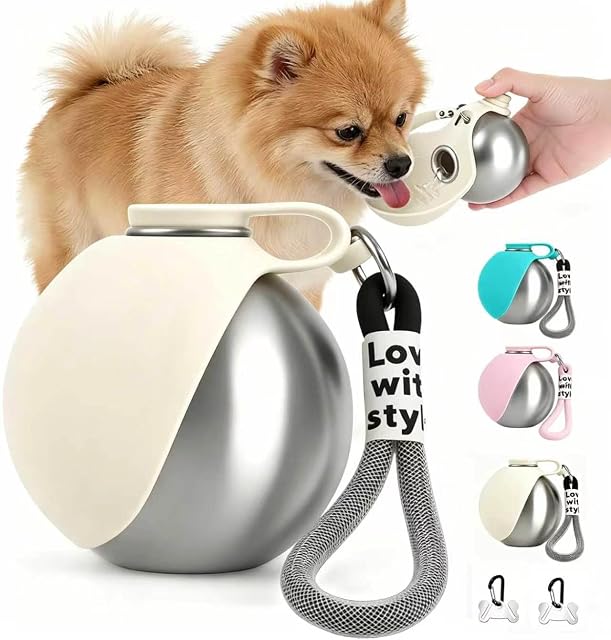 Bebedero Perro Portatil, Botella Agua Perro De 285 Ml, Botella De Agua para Perros A Prueba De Fugas