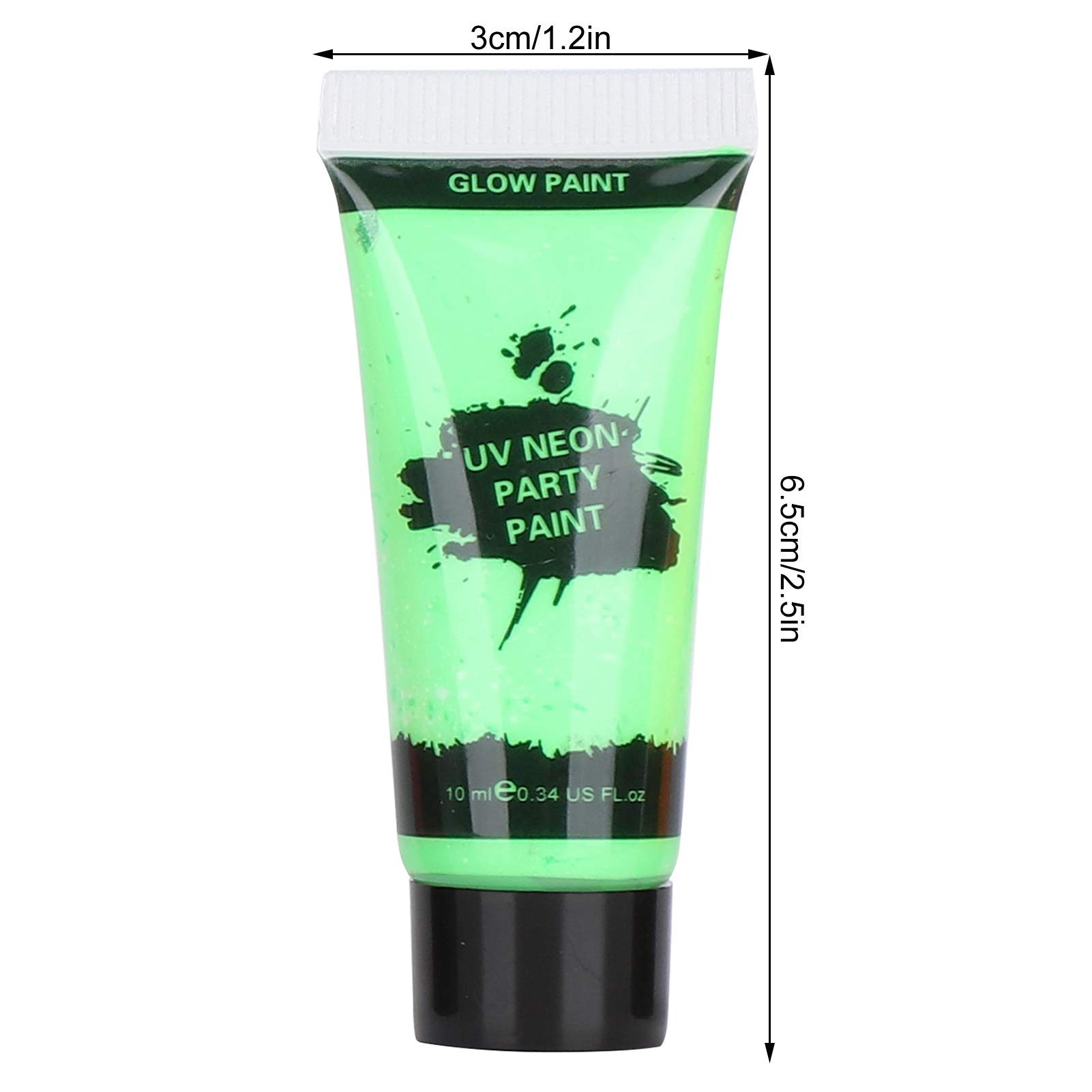 Lybunair 10ml Blacklight Body Paint Set Fluorescent Face and Body Makeup