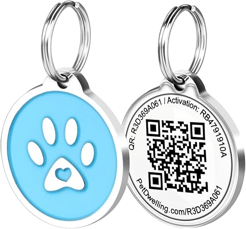 Miniatura 7 de Pet Dwelling Etiqueta de identificación de mascotas con código QR etiquetas inteligentes de identificación de perros y gatos para la seguridad de