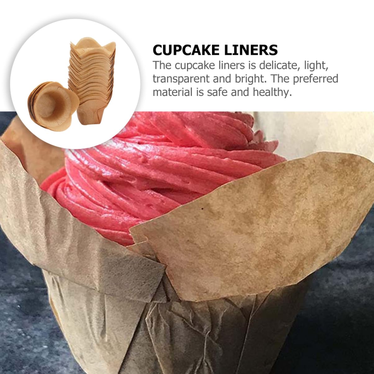 3 Sets Elegante Cupcake-förmchen Backförmchen Pergamentpapier Antihaft-muffinförmchen 100 Stück * 3